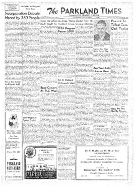Parkland Times- v. 5 no. 9 Nov 10, 1949