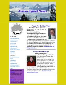 Alaska Synod News - January 17, 2014