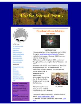 Alaska Synod News - November 5, 2013