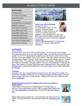 Alaska Synod News - December 9, 2014
