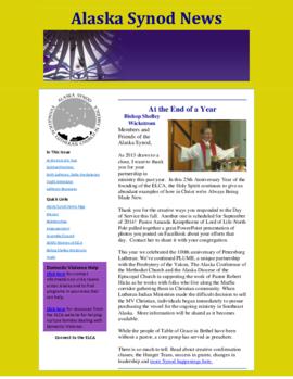 Alaska Synod News - December 17, 2013