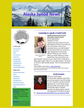 Alaska Synod News - February 5, 2014