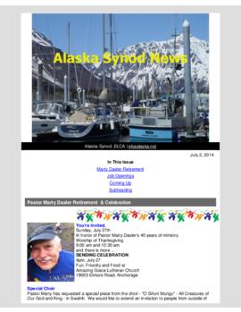 Alaska Synod News - July 2, 2014