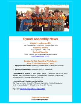 Alaska Synod News - March 27, 2014