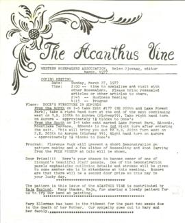 Acanthus Vine, March 1977