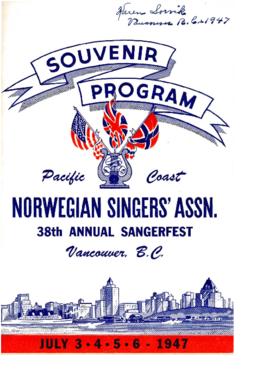 1947 Sangerfest Program