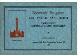 1929 Sangerfest Program