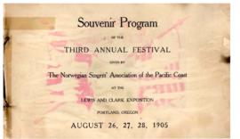 1905 Sangerfest Program