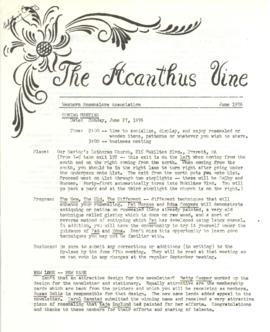 Acanthus Vine, June 1976