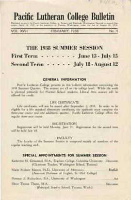 1938 Summer Catalog