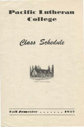 1947 Fall Class Schedule