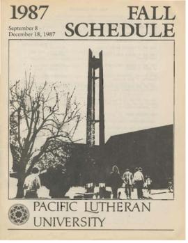 1987 Fall Class Schedule