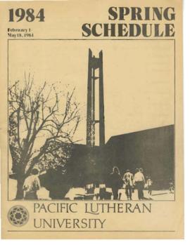 1984 Spring Class Schedule