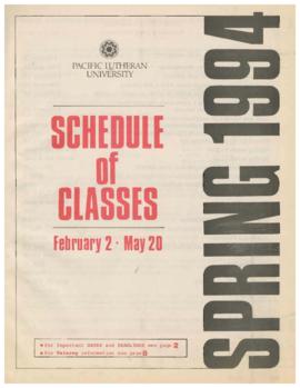 1994 Spring Class Schedule