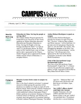 Campus Voice, April 22, 1996