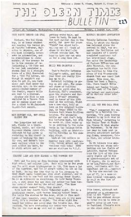 The Olsen Times Bulletin, 1958, 1960, 1961