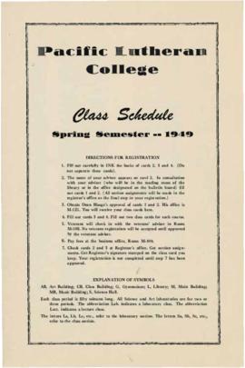1949 Spring Class Schedule