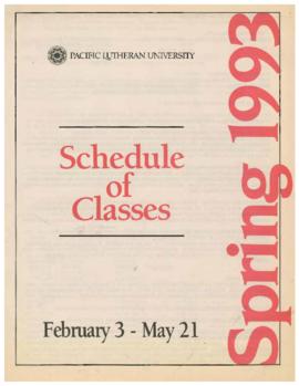 1993 Spring Class Schedule