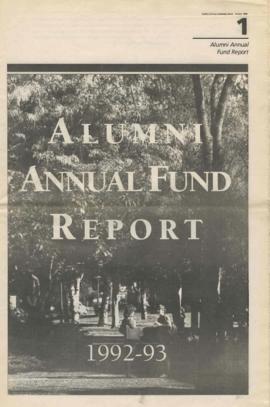 October 1993 Alumni Annual Fund Report
