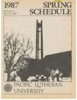 1987 Spring Class Schedule
