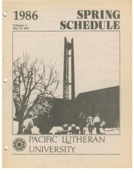 1986 Spring Class Schedule