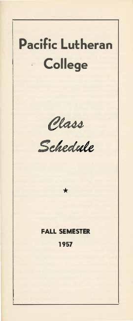 1957 Fall Class Schedule