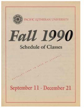 1990 Fall Class Schedule