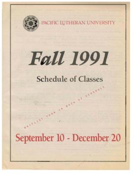 1991 Fall Class Schedule