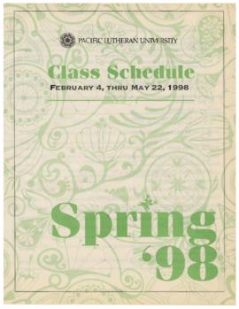 1998 Spring Class Schedule