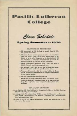1950 Spring Class Schedule