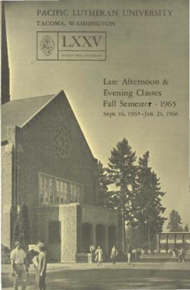 1965 Fall Late Afternoon & Evening Class Schedule